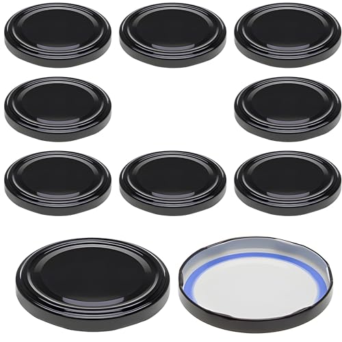 mikken 10 Twist Off Deckel für Einmachgläser 8,5 cm TO 82 Blueseal - BPA/PVC-frei Farbe schwarz mikken 10 Twist Off Deckel für Einmachgläser 8,5 cm TO 82 Blueseal - BPA/PVC-frei Farbe schwarz von mikken