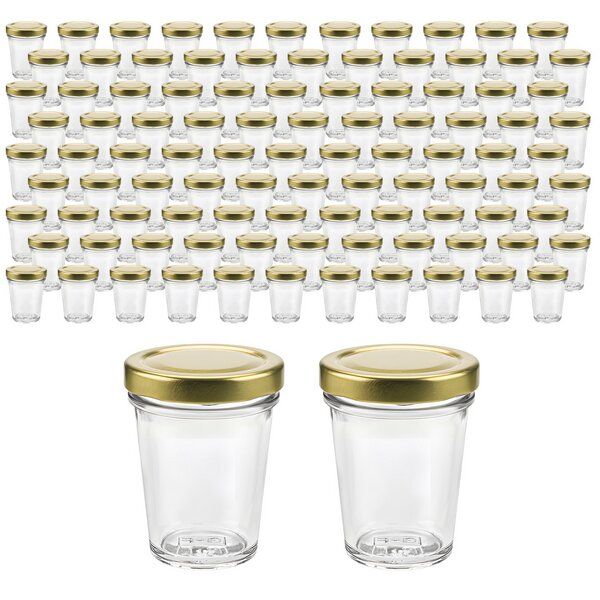 mikken 100 kleine Dessertgläser 65ml kleine Einmachgläser mit Schraubdeckel von mikken