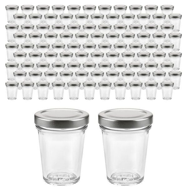 mikken 100 kleine Dessertgläser 65ml kleine Einmachgläser mit Schraubdeckel von mikken