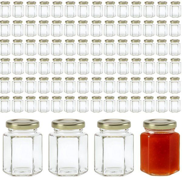 mikken 100 kleine Marmeladengläser 110 ml kleine Einmachgläser mit Schraubdeckel von mikken