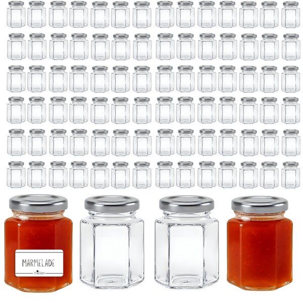 mikken 100 kleine Marmeladengläser 110 ml kleine Einmachgläser mit Schraubdeckel mikken 100 kleine Marmeladengläser 110 ml kleine Einmachgläser mit Schraubdeckel von mikken