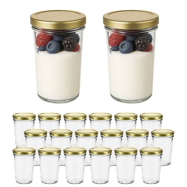 mikken 20 Dessertgläser 150 ml – Einmachgläser mit Schraubdeckel von mikken