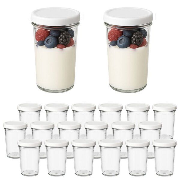 mikken 20 Dessertgläser 150 ml – Einmachgläser mit Schraubdeckel von mikken