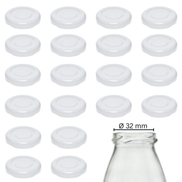 mikken 20 Ersatzdeckel TO43 Ø 4,5 cm für Glasflasche Twist-Off Schraubdeckel von mikken