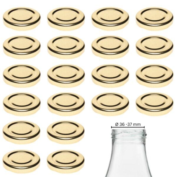 mikken 20 Ersatzdeckel TO48 Ø 5 cm für Glasflaschen Twist-Off Schraubdeckel mikken 20 Ersatzdeckel TO48 Ø 5 cm für Glasflaschen Twist-Off Schraubdeckel von mikken