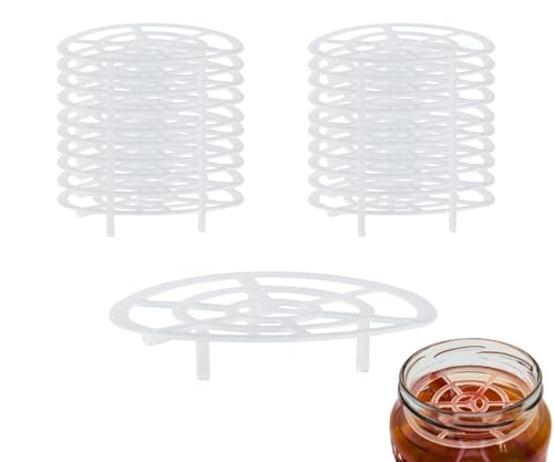 mikken 20 Gitter aus Kunststoff Ø 70 mm Gärgewicht - Alternative zum Einmachen und Fermentieren – passend für Einmachgläser mit TO 82 Deckel von mikken