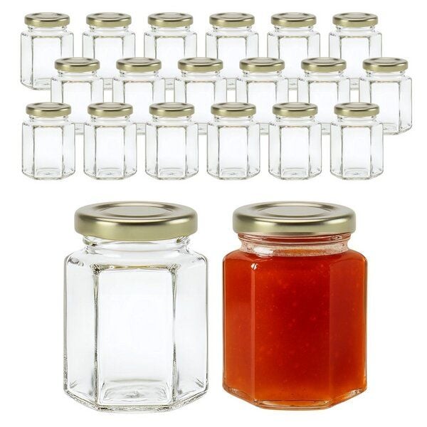 mikken 20 kleine Marmeladengläser 110 ml kleine Einmachgläser mit Schraubdeckel von mikken
