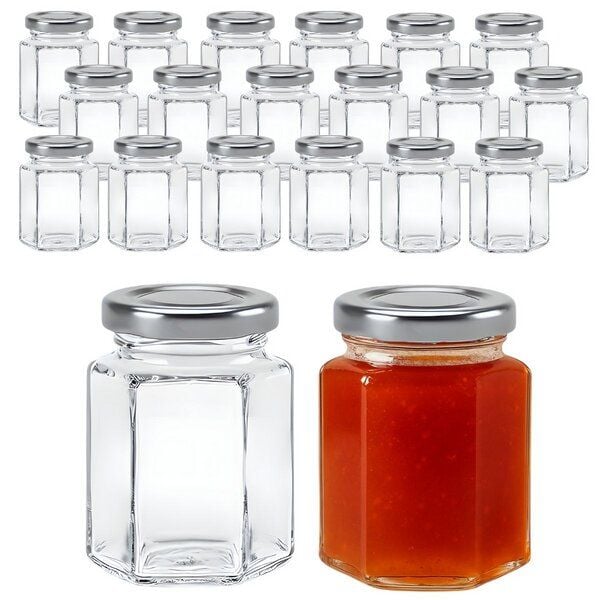 mikken 20 kleine Marmeladengläser 110 ml kleine Einmachgläser mit Schraubdeckel von mikken