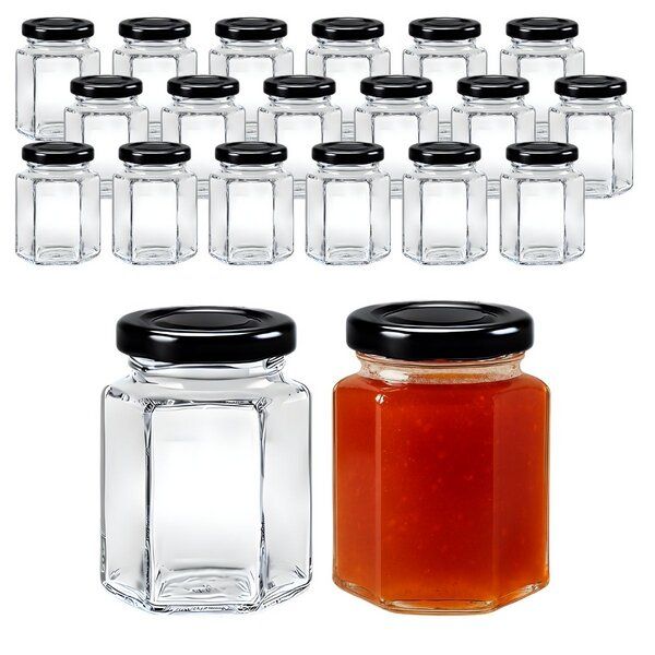 mikken 20 kleine Marmeladengläser 110 ml kleine Einmachgläser mit Schraubdeckel von mikken