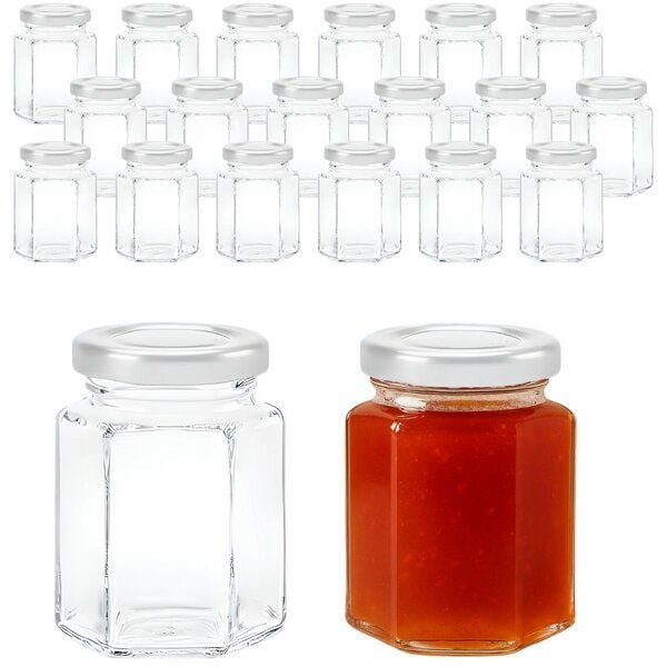 mikken 20 kleine Marmeladengläser 110 ml kleine Einmachgläser mit Schraubdeckel von mikken