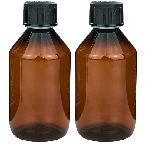 mikken 2x Braune Laborflaschen 250 ml Kunststoff Flaschen für e-Liquid, Chemikalien, etc. + Etiketten mikken 2x Braune Laborflaschen 250 ml Kunststoff Flaschen für e-Liquid, Chemikalien, etc. + Etiketten von mikken