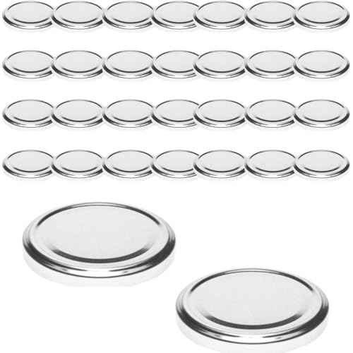 mikken 30 Deckel TO 82/8,5 cm für Gläser Einmachgläser Twist-Off Ersatzdeckel Schraubdeckel für Sturzgläser und Einmachgläser Silber von mikken