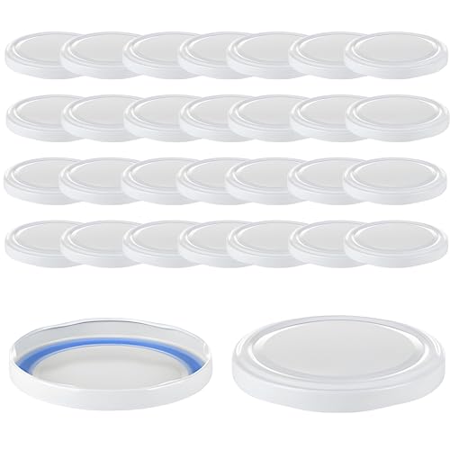 mikken 30 Twist Off Deckel für Einmachgläser 8,5 cm TO 82 Blueseal - BPA/PVC-frei weiss von mikken