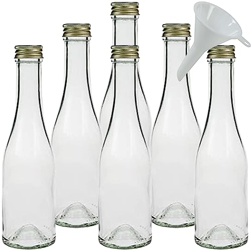 mikken 6 kleine Glasflaschen 200ml Likörflaschen zum befüllen + 1 Trichter mikken 6 kleine Glasflaschen 200ml Likörflaschen zum befüllen + 1 Trichter von mikken
