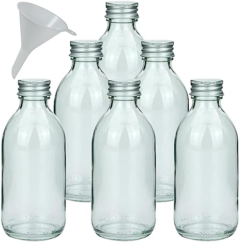 mikken 6 kleine Glasflaschen 250ml Likörflaschen zum befüllen + 1 Trichter von mikken