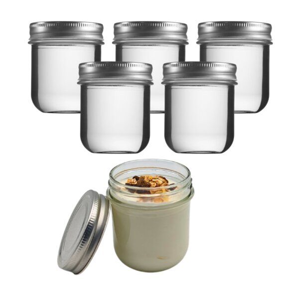 mikken 6x Dessertglas 220 ml Joghurtgläser mit Schraubdeckel von mikken