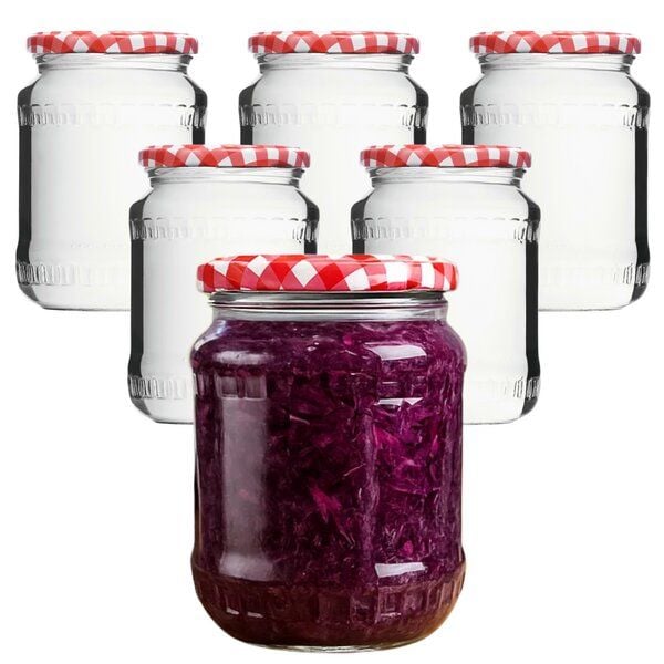 mikken Einmachgläser 720ml mit Schraubdeckel TO82 Einkochgläser Vorratsgläser Schraubgläser von mikken