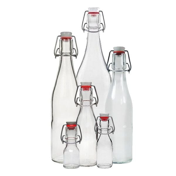 mikken Glasflasche mit Bügelverschluss 50 - 1000 ml Bügelflasche von mikken