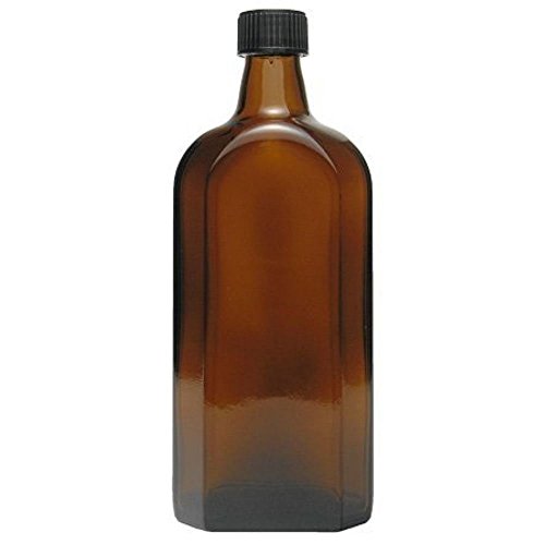 mikken - Medizinflasche 500ml in Braunglas Apothekerflasche inkl. Beschriftungsetikett, NA, 1x 500ml von Viva Haushaltswaren