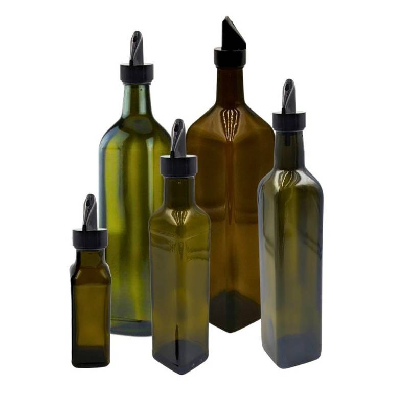 mikken Ölspender 2er Set Ölflaschen 100-1000 ml Glasflasche braun/grün mit Ausgießer, UV-Schutz mikken Ölspender 2er Set Ölflaschen 100-1000 ml Glasflasche braun/grün mit Ausgießer, UV-Schutz von mikken