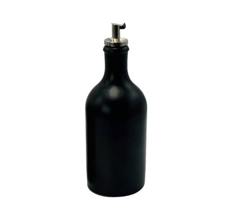 mikken Ölspender Ölflasche Keramik 500 ml mit Ausgießer aus Steingut, Ausgießer mit patentiertem Tropfen-Rückfluss-System - made in Germany von mikken