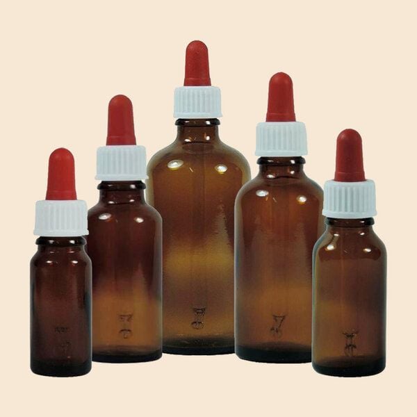 mikken Pipettenflasche braun 10 ml -100 ml Dosierflasche Apothekerflasche von mikken