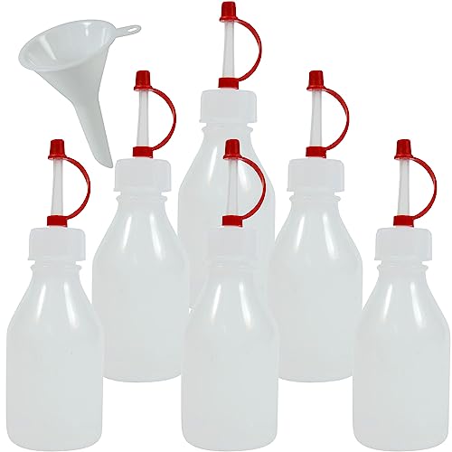 mikken 6 Spritzflaschen 30 ml Dosierflaschen BPA frei made in Germany - inkl. Einfülltrichter von mikken