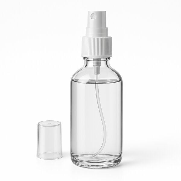 mikken Sprühflasche Glas mit Zerstäuber in 30/50/100 ml Apothekerflasche braun von mikken