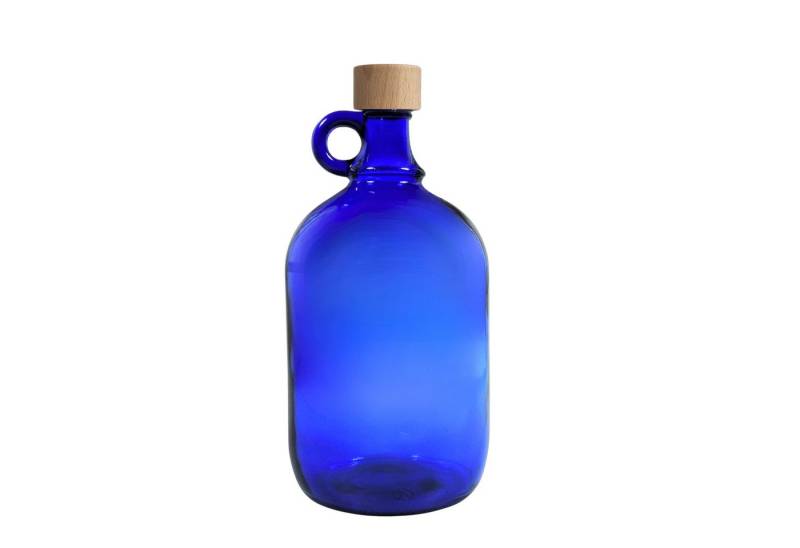mikken Trinkflasche Glasflasche 2000 ml blaue Weinflasche Wasserflasche Gallone, Deckel aus Aluminium / lackiertem Holz, 2 Liter Flasche mikken Trinkflasche Glasflasche 2000 ml blaue Weinflasche Wasserflasche Gallone, Deckel aus Aluminium / lackiertem Holz, 2 Liter Flasche von mikken