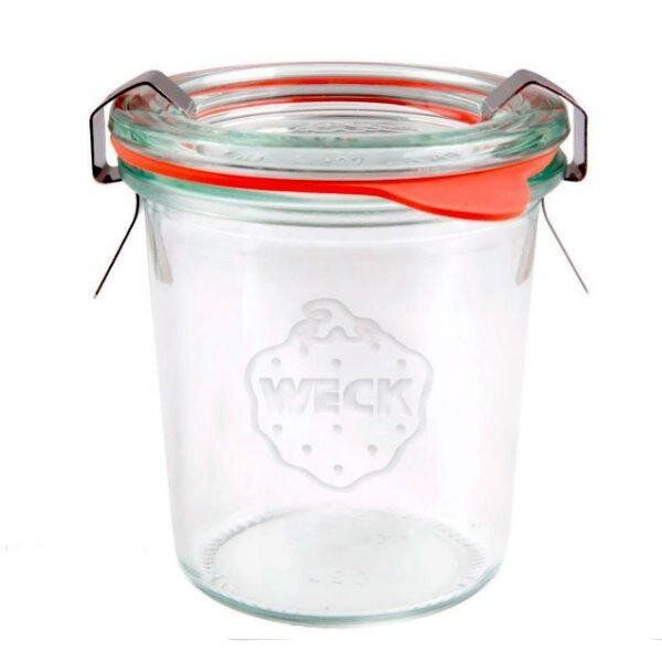 mikken WECK Sturzglas 80 - 850 ml mit Deckel, Gummiring und Klammern von mikken