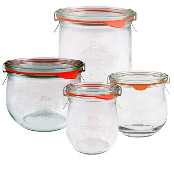 mikken WECK Tulpengläser 6er Set 220 ml - 850 ml - Einmachglas Wecklgas mit 6 Beschriftungsetiketten mikken WECK Tulpengläser 6er Set 220 ml - 850 ml - Einmachglas Wecklgas mit 6 Beschriftungsetiketten von mikken