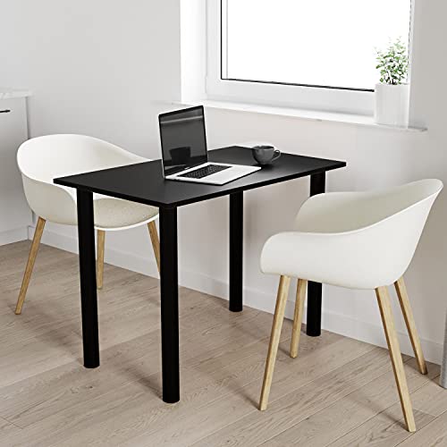 mikon 100x50 | Esszimmertisch - Esstisch - Tisch mit SCHWARZEN Beinen - Küchentisch - Bürotisch | SCHWARZ von AKKE