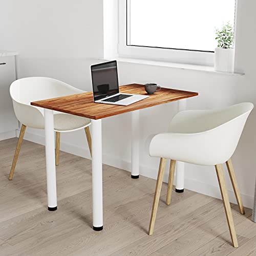 AKKE 100x50 | Esszimmertisch - Esstisch - Tisch mit weißen Beinen - Küchentisch - Bürotisch | Burgund von AKKE
