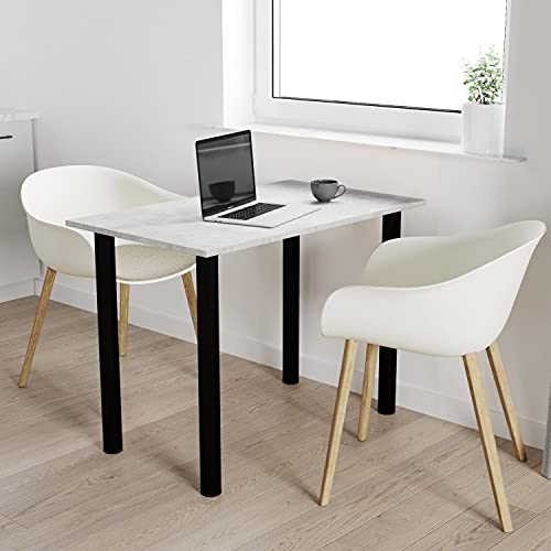 mikon 100x60 | Esszimmertisch - Esstisch - Tisch mit SCHWARZEN Beinen - Küchentisch - Bürotisch | Beton von mikon