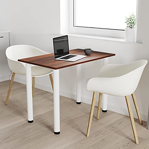 AKKE 100x60 | Esszimmertisch - Esstisch - Tisch mit weißen Beinen - Küchentisch - Bürotisch | WALNUSS von AKKE