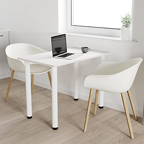 AKKE 60x40 | Esszimmertisch - Esstisch - Tisch mit weißen Beinen - Küchentisch - Bürotisch | White Craft von MIKON