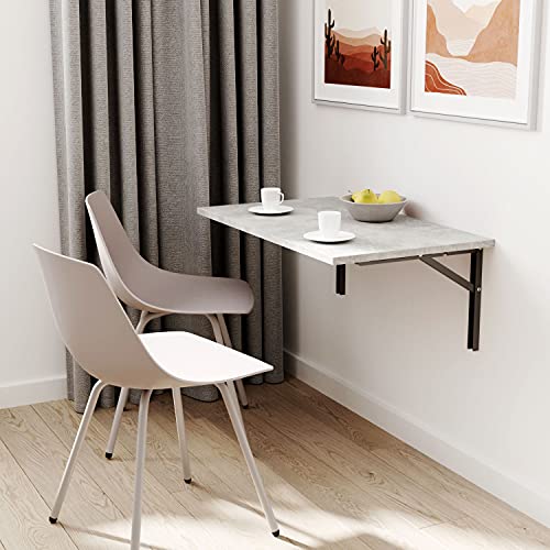 mikon 65x65 | Wandklapptisch Klapptisch Wandtisch Küchentisch Schreibtisch Kindertisch | Beton von mikon