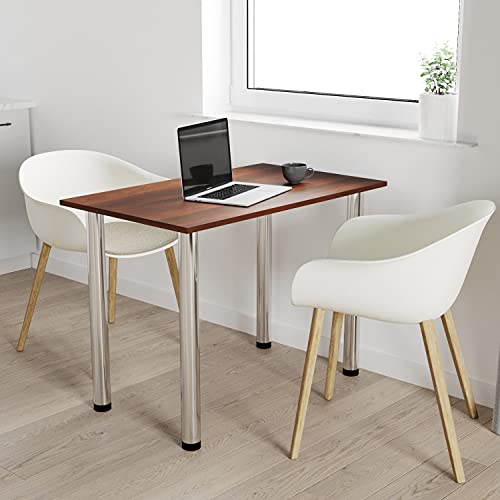 mikon 90x60 | Esszimmertisch - Esstisch - Tisch mit Chrombeinen - Küchentisch - Bürotisch | WALNUSS von AKKE