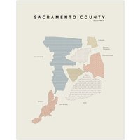 Sacramento County Map Kunstdruck Kalifornien Us Geschenk Sacramento County Map Kunstdruck Kalifornien Us Geschenk von MilesToGoMaps