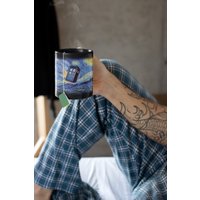 Van Gogh Sternennacht Tardis Kaffeetasse Inspiriert Mashup - Fandom Geschenk Merch von milkool