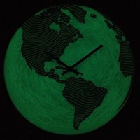 Turquoise Ocean Planet Uhr Handgemacht Auf Gehärtetem Glas | 10-24 " , Kupferakzenten Und Glüheffekt Turquoise Ocean Planet Uhr Handgemacht Auf Gehärtetem Glas | 10-24 " , Kupferakzenten Und Glüheffekt von milliartGlass