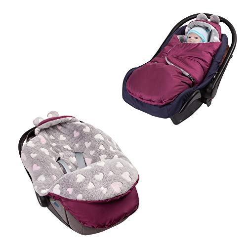 millybo Fußsack Baby Einschlagdecke für Winter geeignet für Kinderwagen Babyschale Babybett Autositz Buggy von millybo