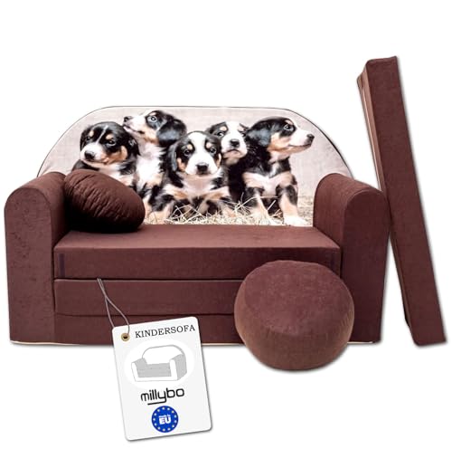 millybo Kindersofa Kinder Couch mit Schlaffunktion ausklappbar 3in1 Kinder Sofa Spielsofa mit Bettfunktion Mädchen Jungen Sitzsack Minisofa Schlafsofa Kinderzimmer Schlafsessel (K7) von millybo