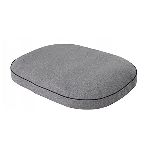 millybo OVAL ÖKOLEINEN Hundematratze, Hundebett für Kleine, Mittlere, Große Hunde - Robustes, wasserdichtes Hundekissen, kuscheliges Schaum Tierbett, Outdoor & waschbar - 130x100x15cm Dunkelgrau von millybo