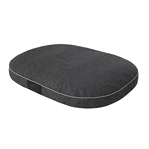 millybo OVAL ÖKOLEINEN Hundematratze, Hundebett für Kleine, Mittlere, Große Hunde - Robustes, wasserdichtes Hundekissen, kuscheliges Schaum Tierbett, Outdoor & waschbar - 87x68x15cm Schwarz von millybo