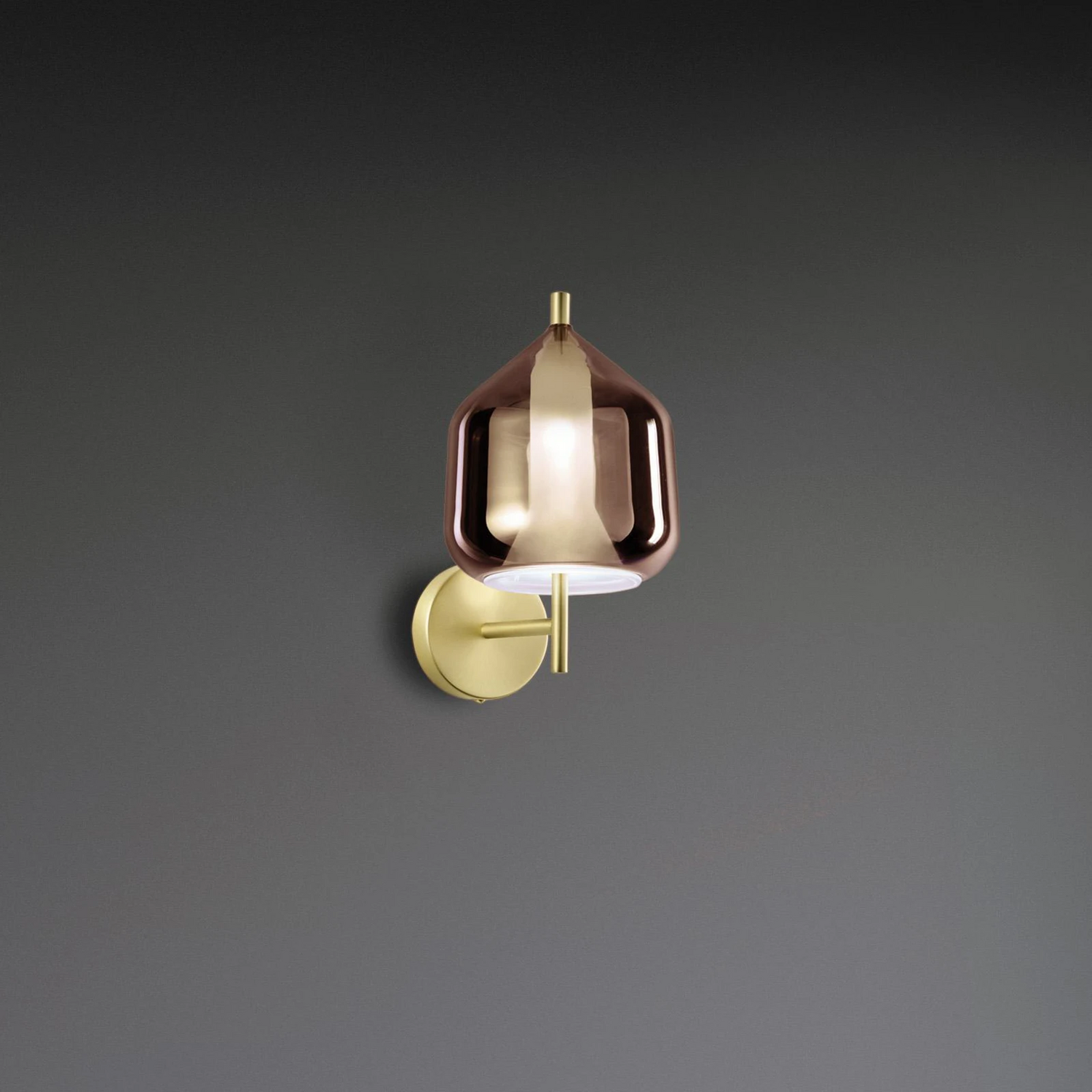 miloox by Sforzin Wandlampe X-Ray kupferfarben/goldfarben Höhe 275 cm Glas von miloox by Sforzin