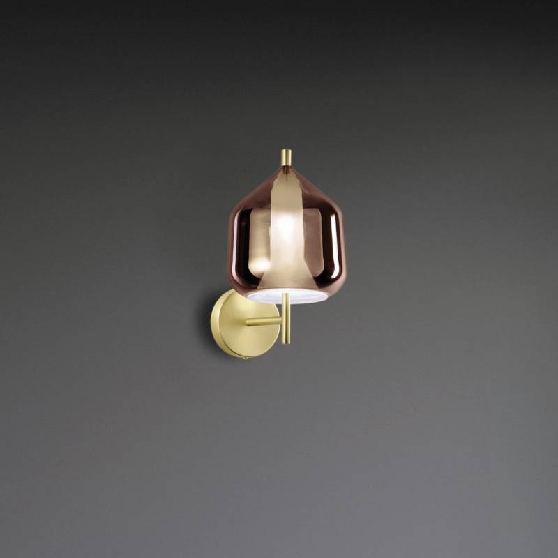 Miloox By Sforzin Wandlampe X Ray Kupferfarben/Goldfarben Höhe 275 Cm Glas B-Ware von miloox by Sforzin
