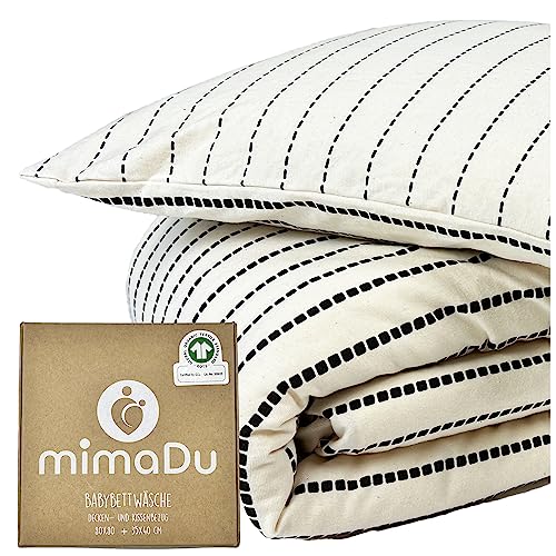 mimaDu Bio Bettwäsche Baby 80x80 Baby Bettwäsche 80x80 35x40 Babybettwäsche 80x80 Baby Bettwäsche Set Bettwäsche 80x80 Baby Babydecke Bezug | 100% GOTS Biobaumwolle (Boho) von mimaDu