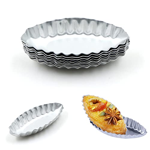 Ei Torte Form Eier Kuchenform - 8 Stück Wiederverwendbare Torteletts Törtchenformen Mini Tarteform Bootsform Metall Cupcake Muffin Form Antihafte Mini Backform für Pudding, Kuchen, Tarte und Quiche Ei Torte Form Eier Kuchenform - 8 Stück Wiederverwendbare Torteletts Törtchenformen Mini Tarteform Bootsform Metall Cupcake Muffin Form Antihafte Mini Backform für Pudding, Kuchen, Tarte und Quiche von mimzemamz