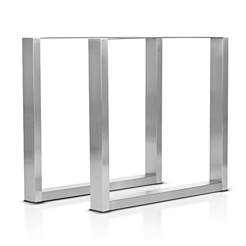 mina concept 4-2 Tischkufen Edelstahl – Tischgestell U-förmig – Außenmaße 70 x 72 cm – Profil 100 x 40 mm – 2 Stück mina concept 4-2 Tischkufen Edelstahl – Tischgestell U-förmig – Außenmaße 70 x 72 cm – Profil 100 x 40 mm – 2 Stück von mina concept